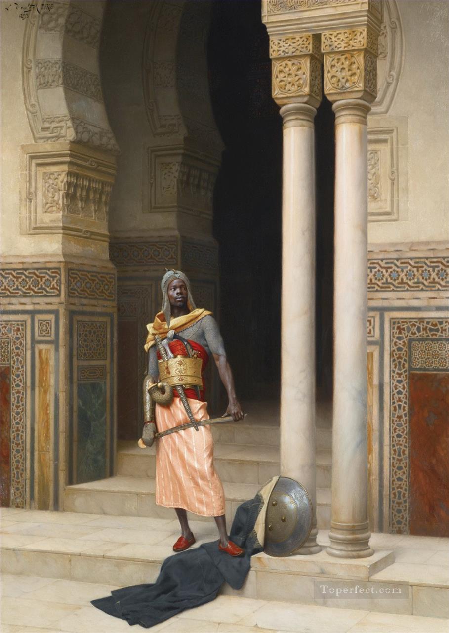 The Palace Guard Ludwig Deutsch Orientalism Oil Paintings